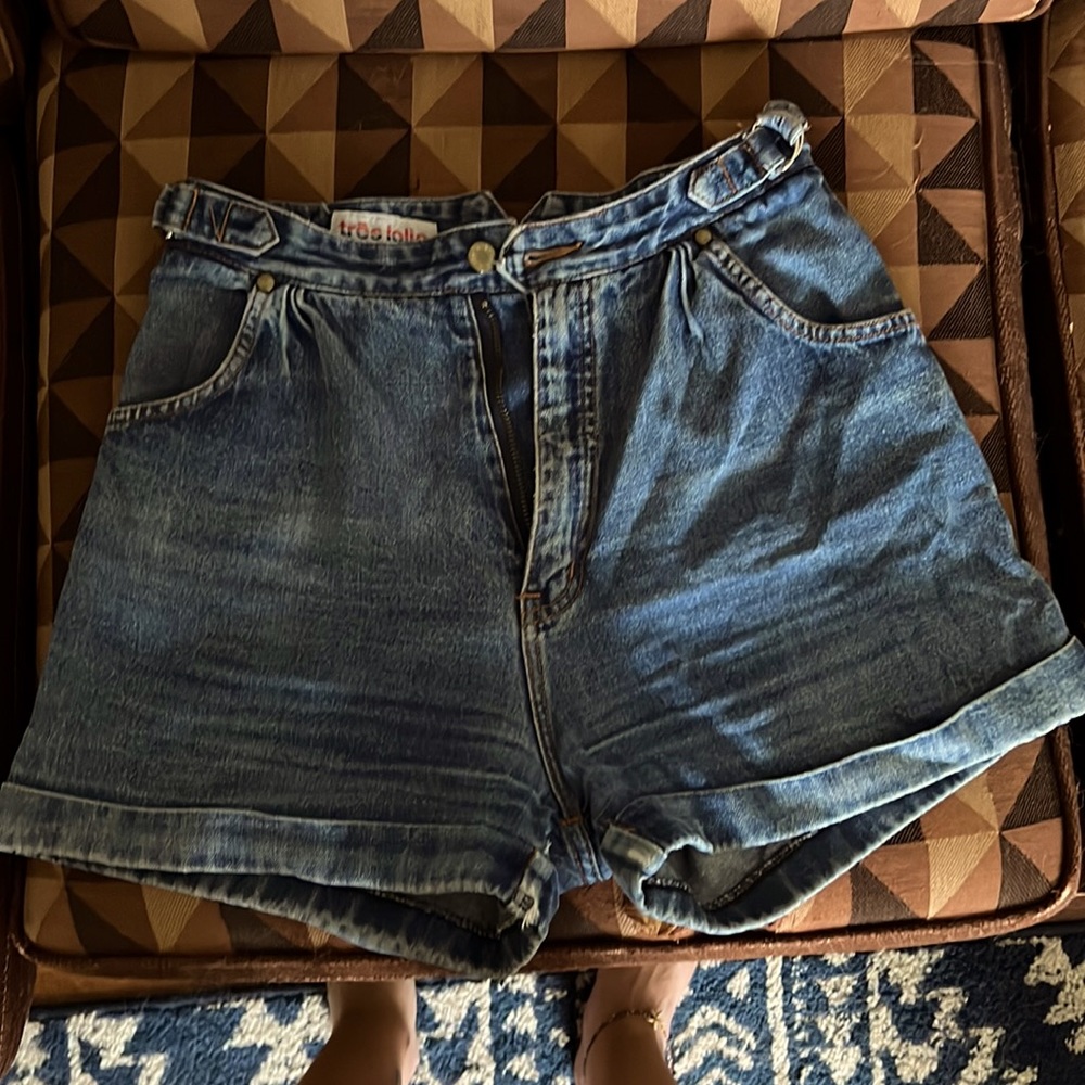 High waisted, vintage jean shorts